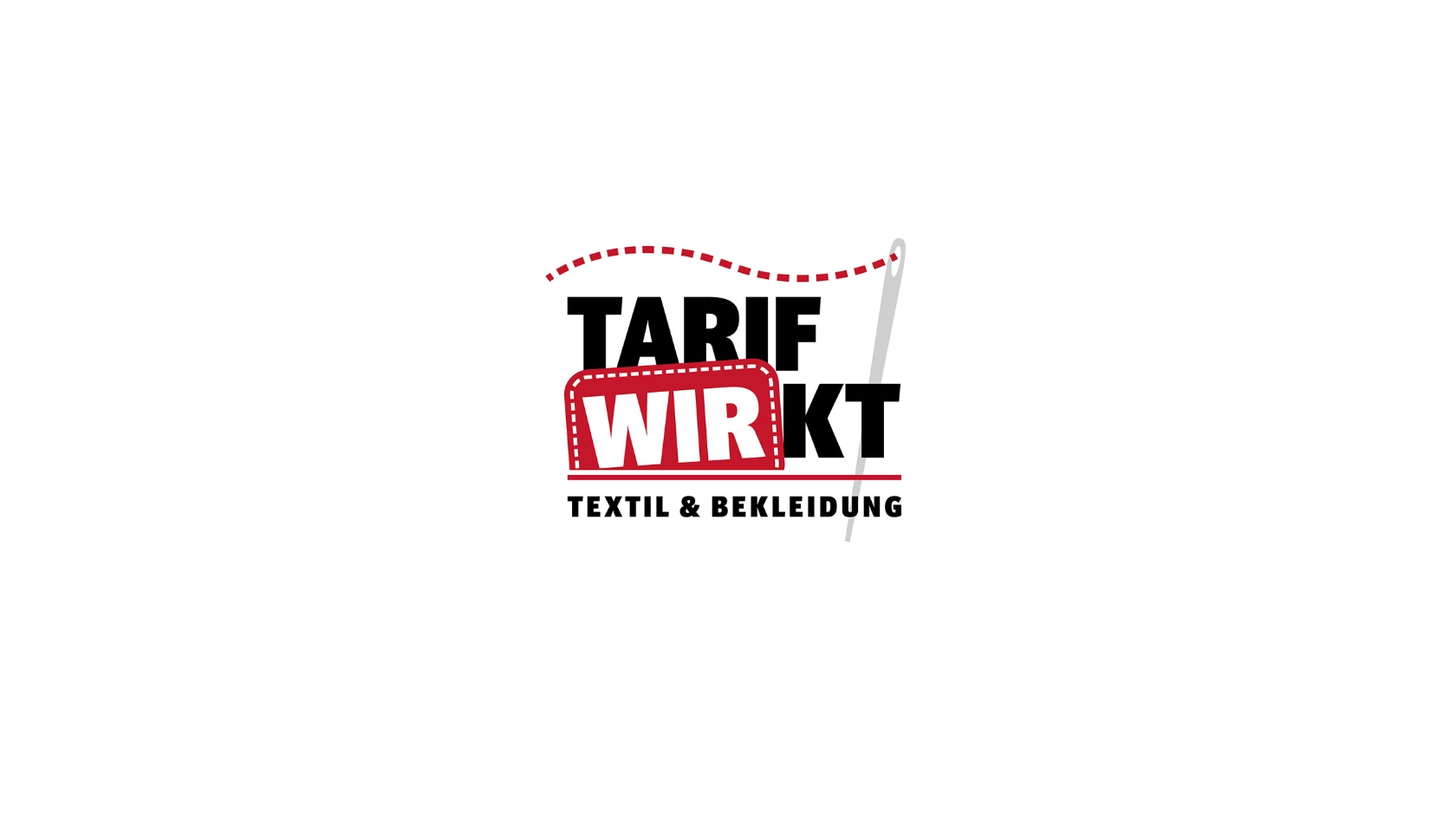 Logo Tarif wirkt - Tarifrunde Textil-Bekleidung West 2023 schwarz/rot