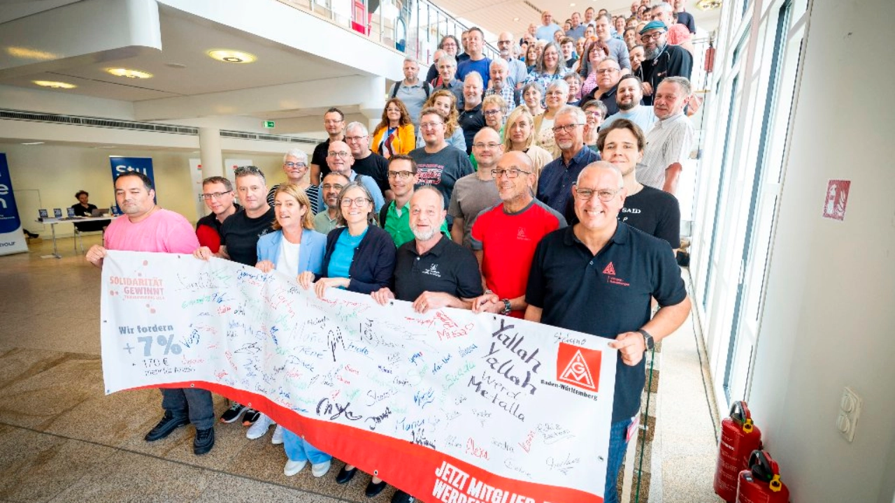 Große Bezirkskonferenz der IG Metall Baden-Württemberg am 12. und 13. Juli 2024 in Ludwigsburg.