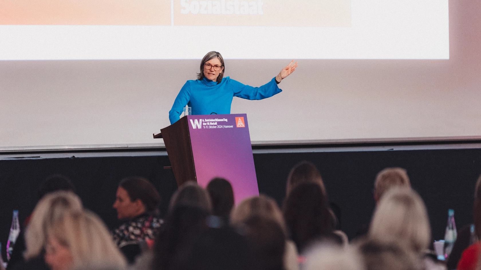Christiane Benner beim 6. Betriebsrätinnentag in Hannover