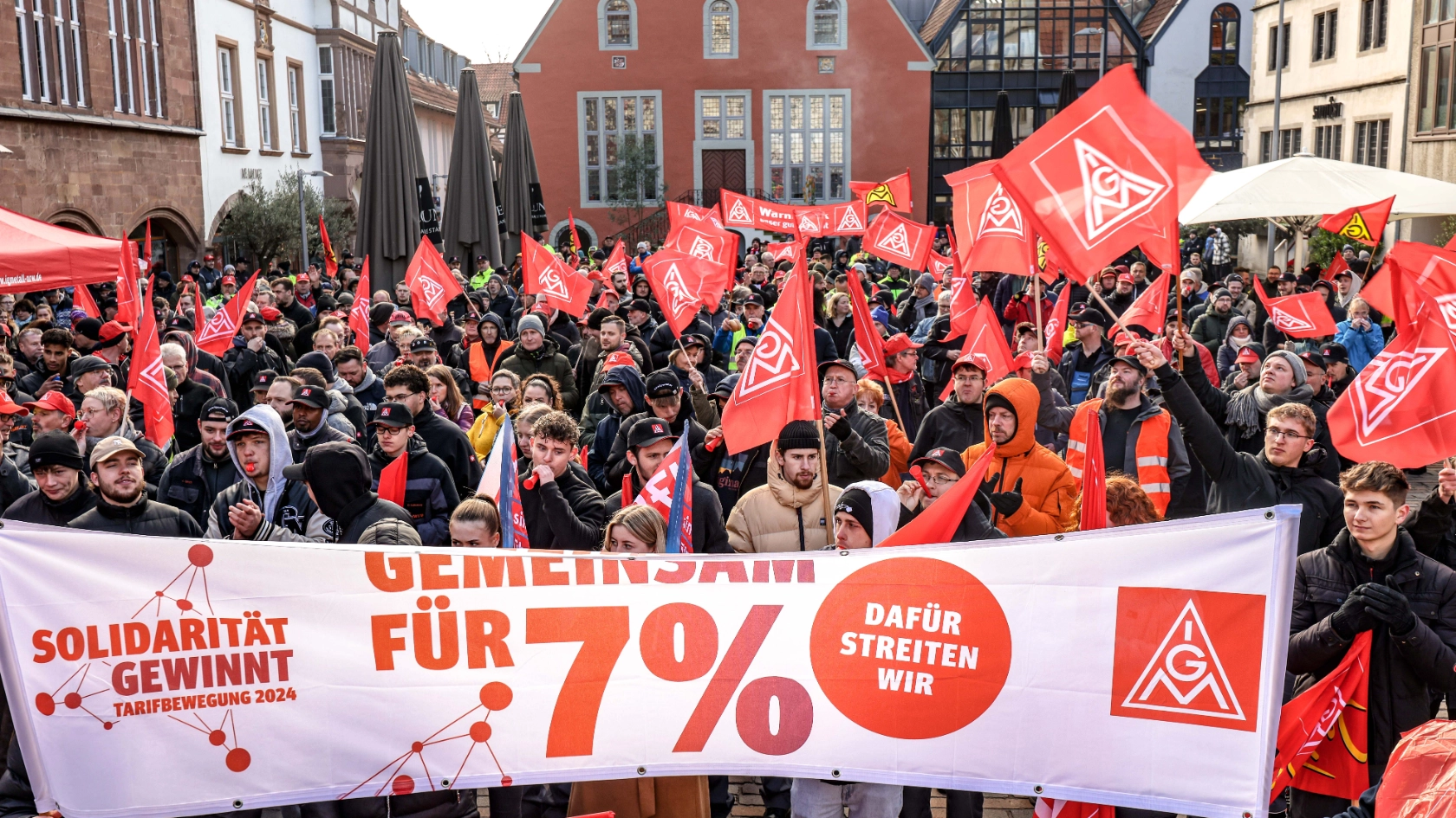 Warnstreikdemo in Lemgo