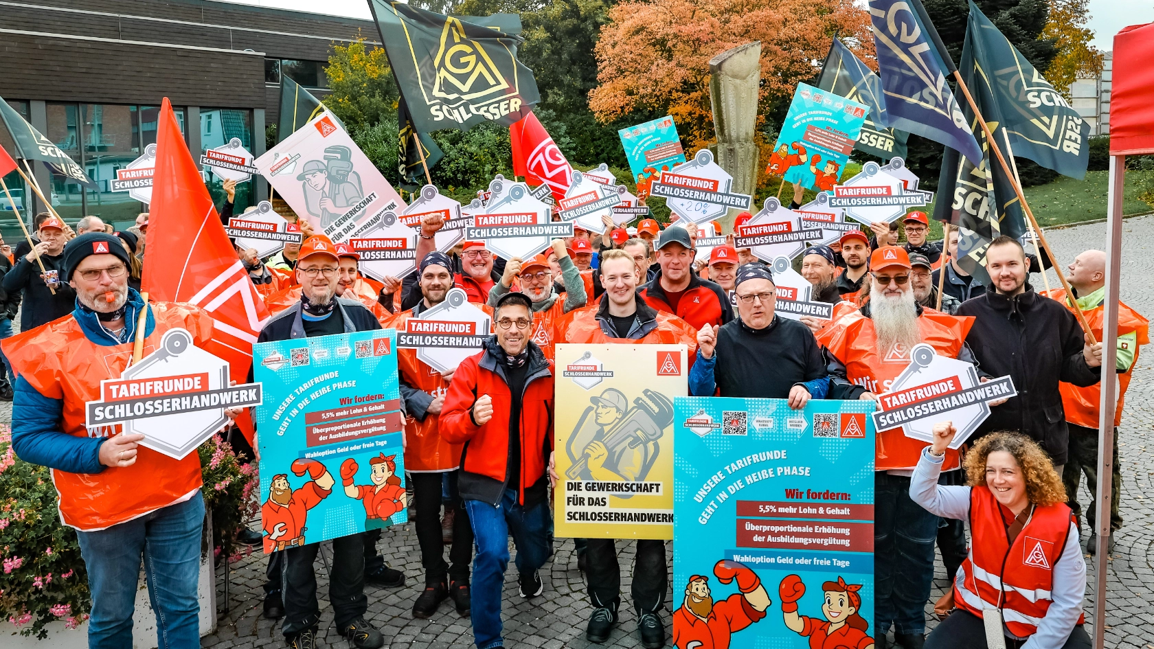 Warnstreik der Schlosser in Lübbekke