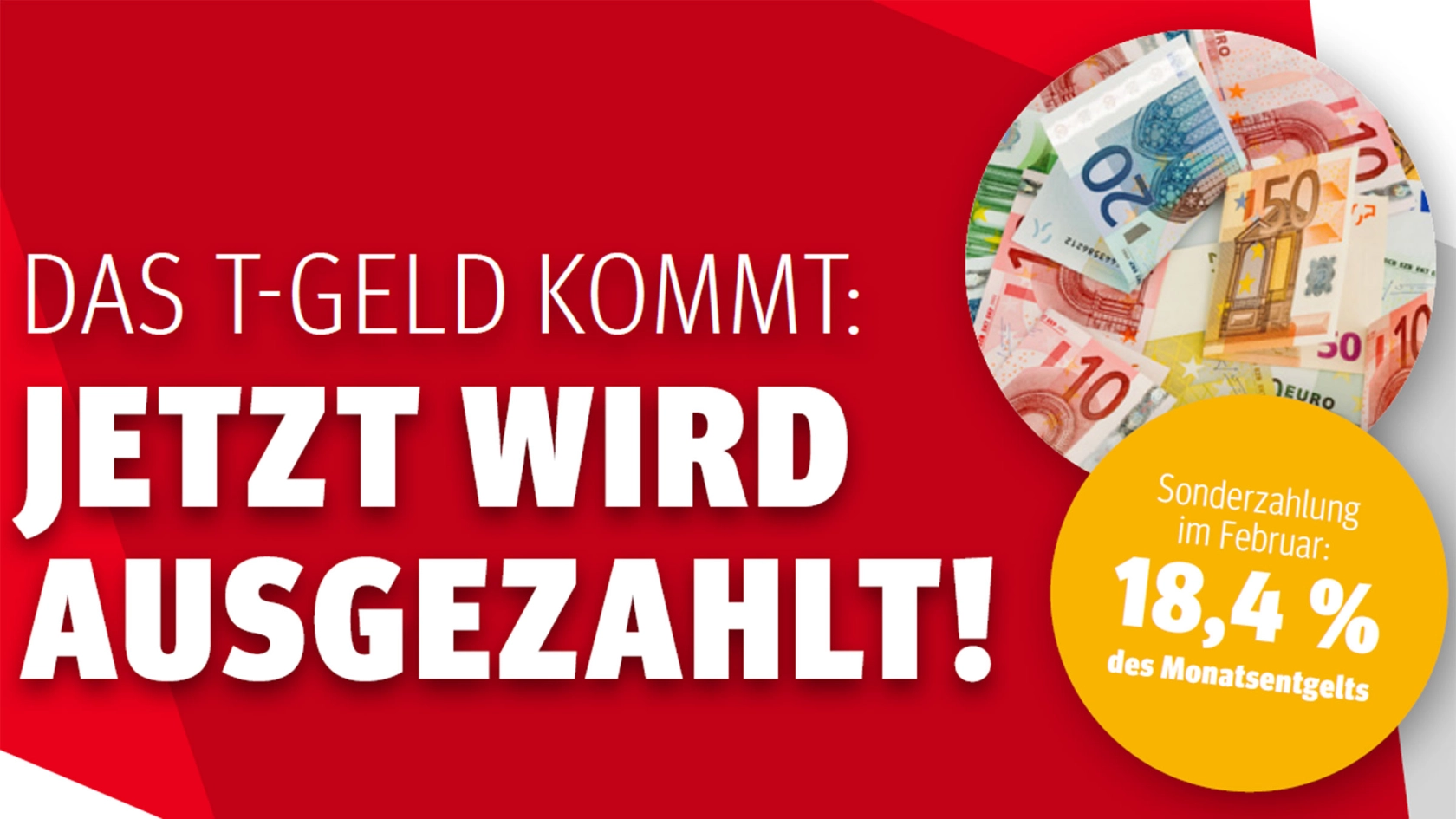 Titelblatt Flyer "Das T-Geld kommt"