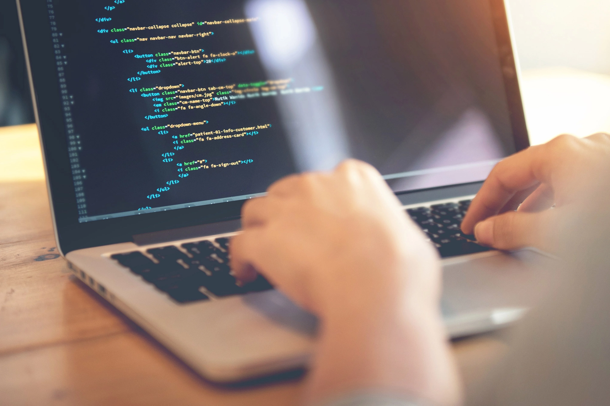 Programmierung per Laptop