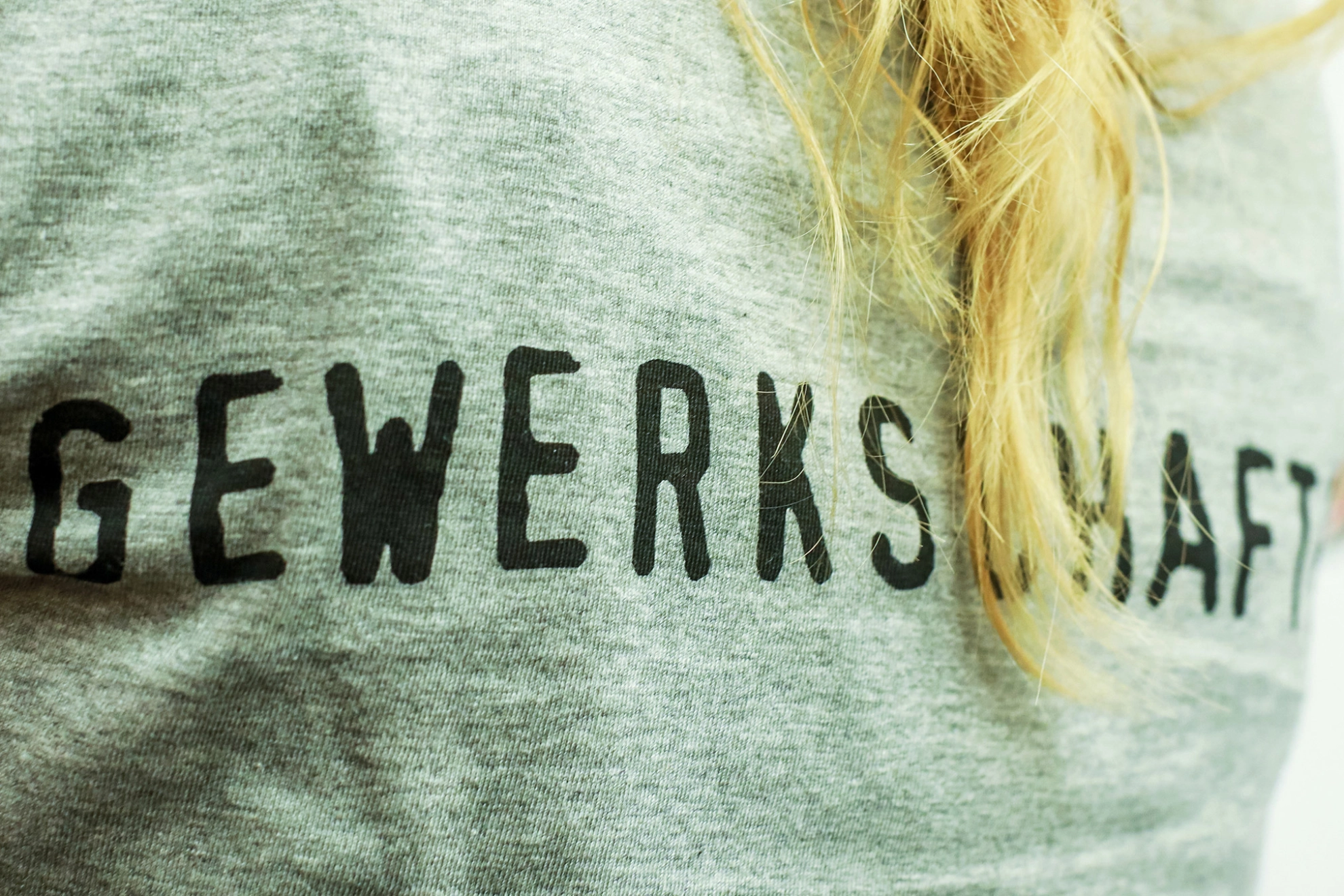 Shirt mit der Aufschrift Gewerkschaft.