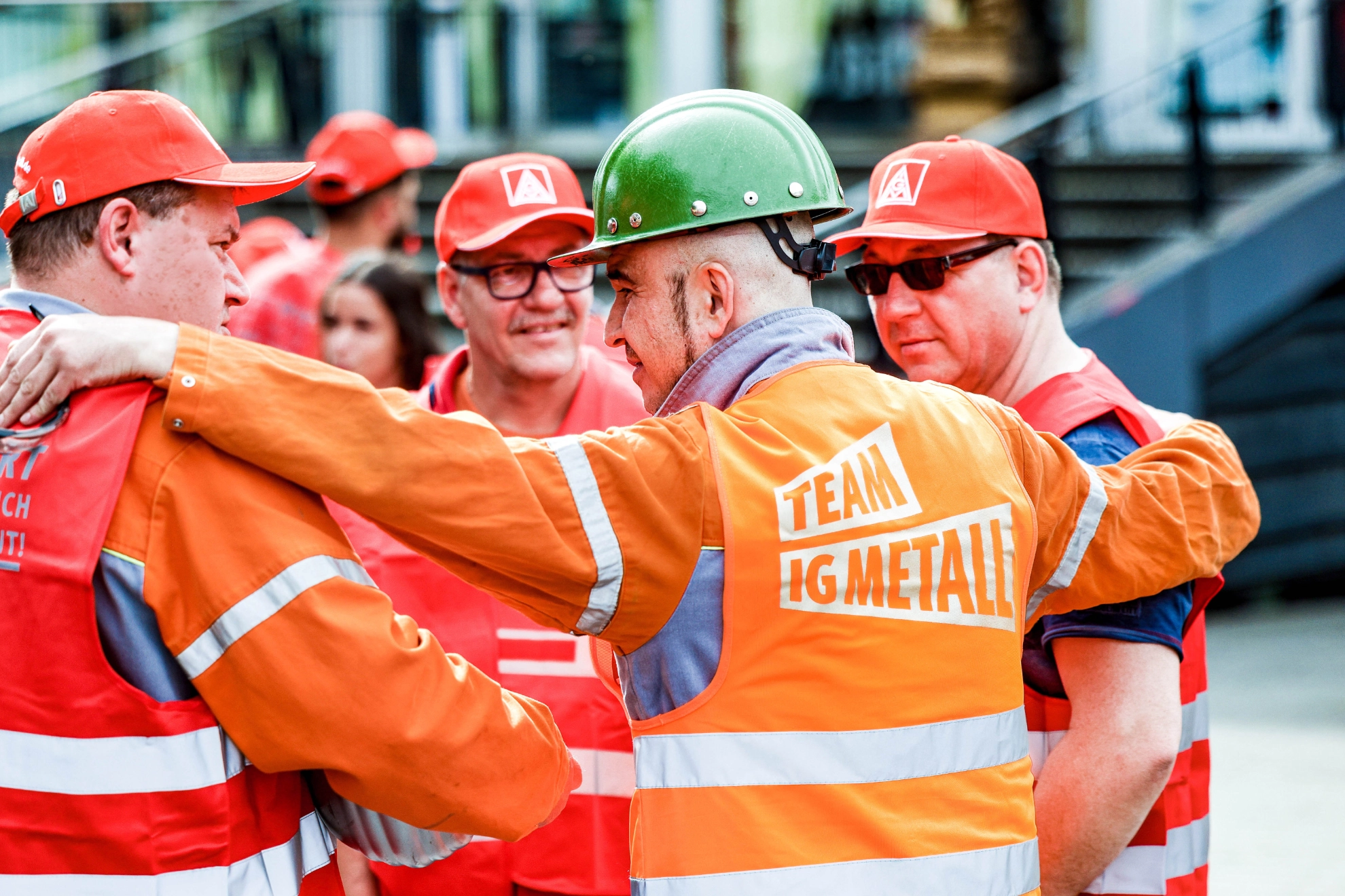 Gruppe Metaller vom „Team IG Metall“