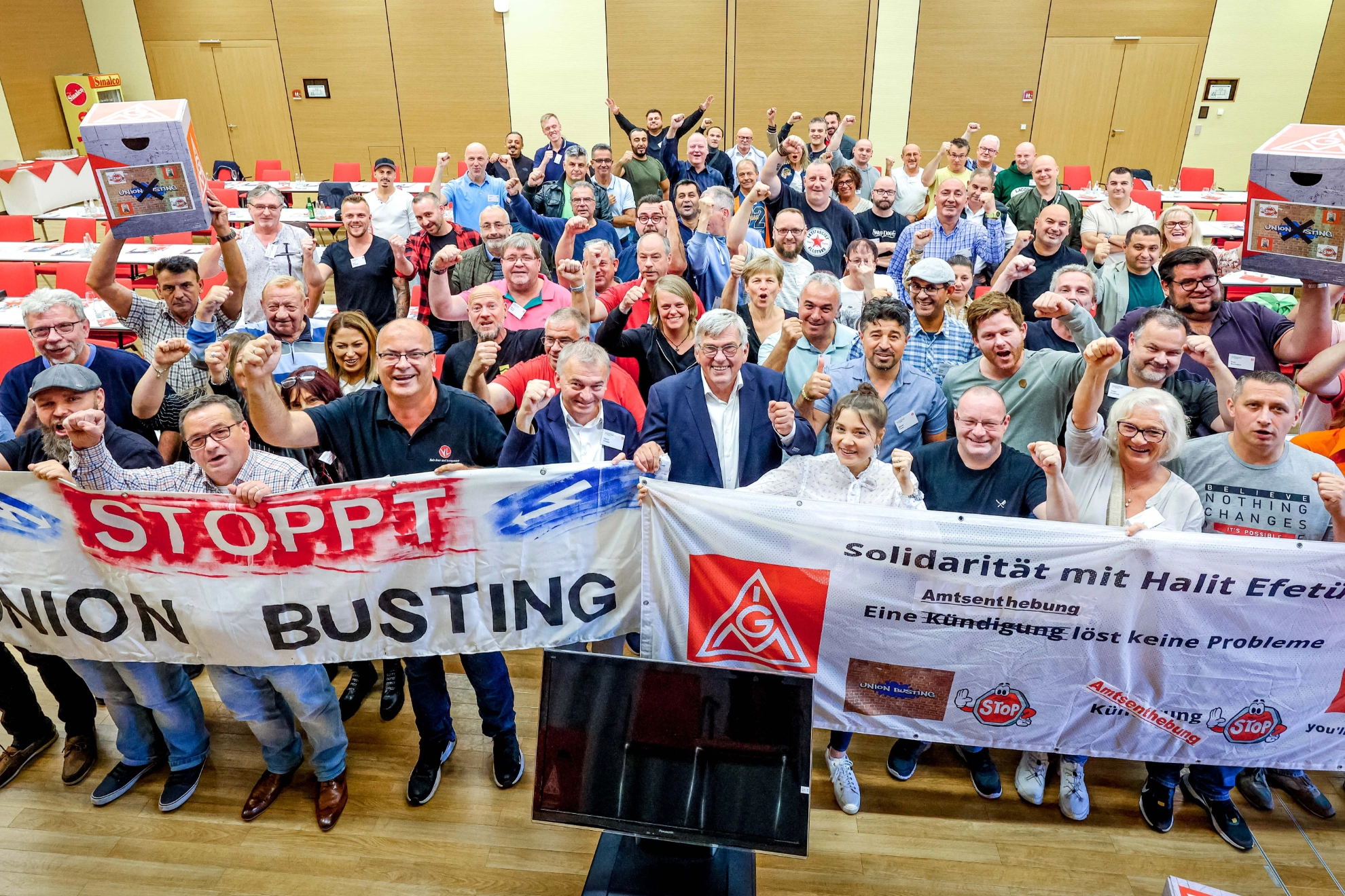 Soli-Aktion der IG Metall für Halit Efetürk