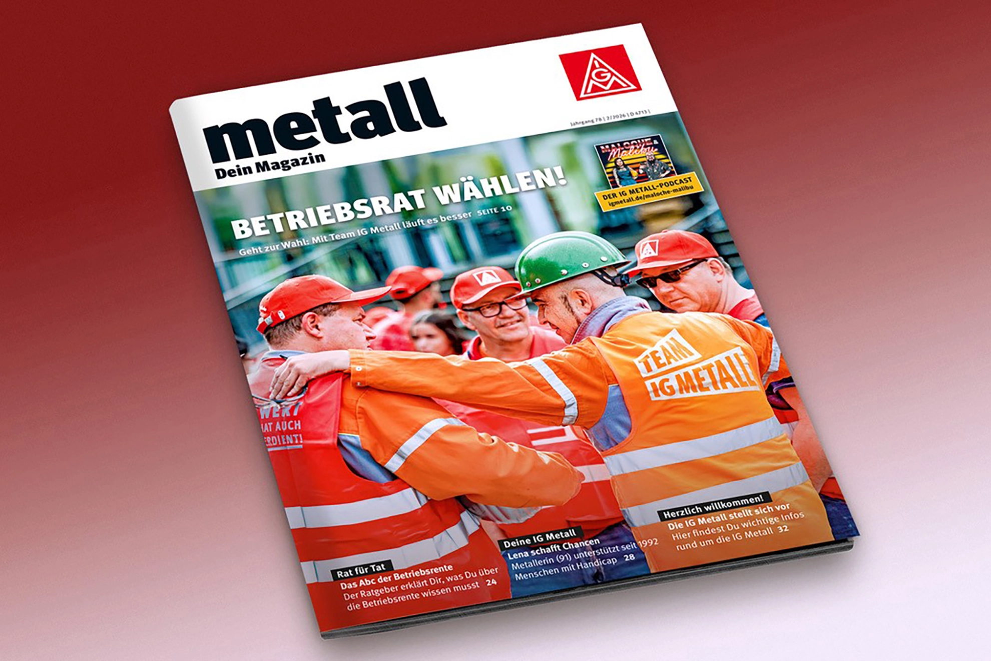 Cover der Ausgabe 2 / 2026 des IG Metall-Mitgliedermagazins „metall“