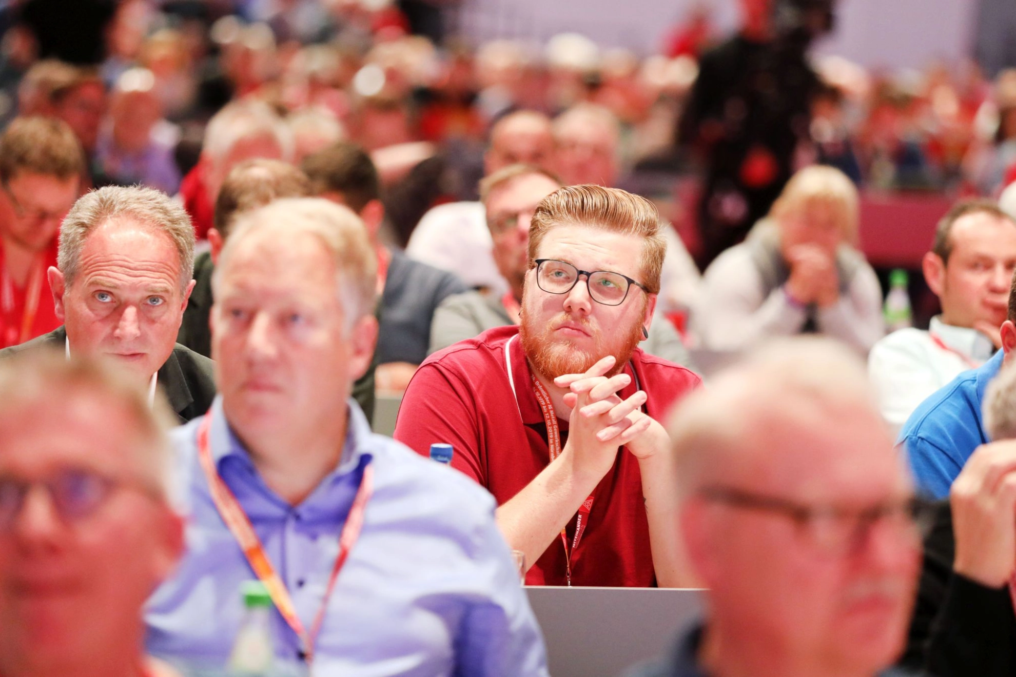 junger Delegierter auf dem Gewerkschaftstag 2019 der IG Metall