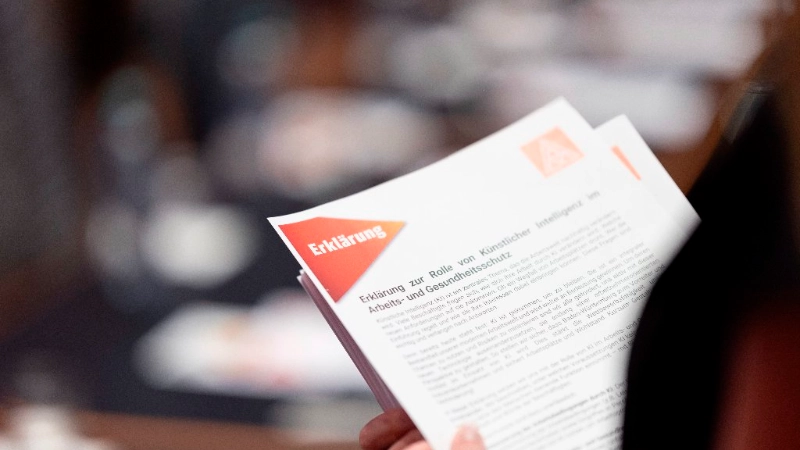Reutlingen, Baden-Wuerttemberg, 05.06.2024: AuG-Konferenz der IG Metall Baden-Württemberg. Die Konferenz steht unter dem Motto „Arbeitswelt im Wandel – Was bedeutet KI für den Arbeits - und Gesundheitsschutz“.