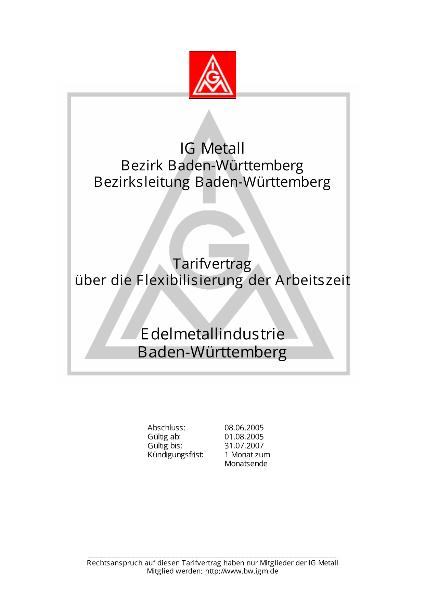 Edelmetallindustrie: Flexibilisierung der Arbeitszeit