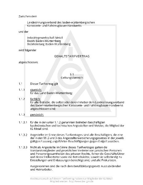 Karosserie- und Fahrzeugbauer-Handwerk: Gehaltsabkommen
