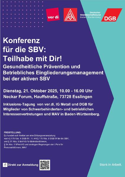 SBV-Konferenz am 21.10.2025: Teilhabe mit Dir!