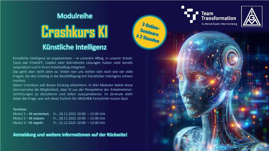 Einladung zum Seminar Crashkurs KI