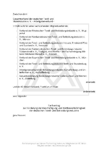 Textilindustrie: Förderung der Beschäftigung und Wettbewerbsfähigkeit 2014