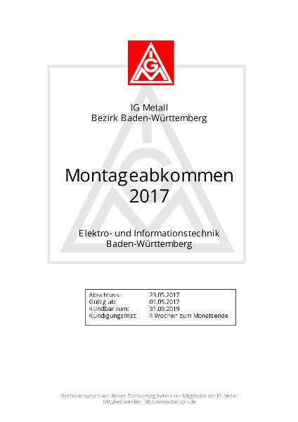 Elektro-Handwerk: Montageabkommen
