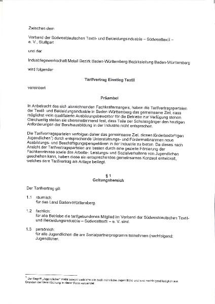 Textilindustrie: Einstieg Textil