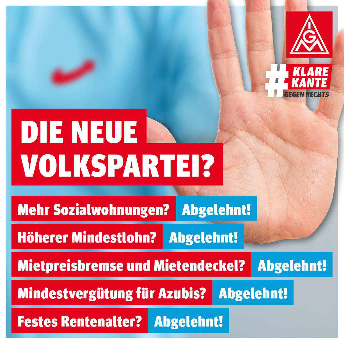 Postkarte 02 #klarekantegegenrechts