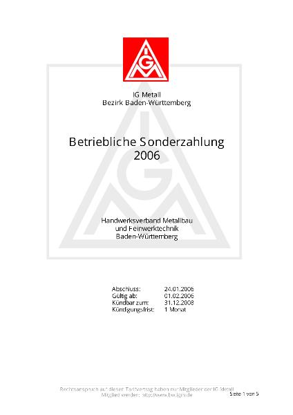 Metallbau-Handwerk: Betriebliche Sonderzahlungen