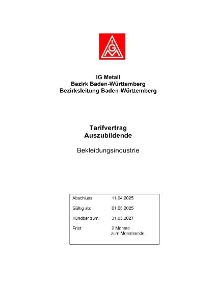 Bekleidungsindustrie: Auszubildende