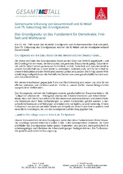 Gemeinsame Erklärung 