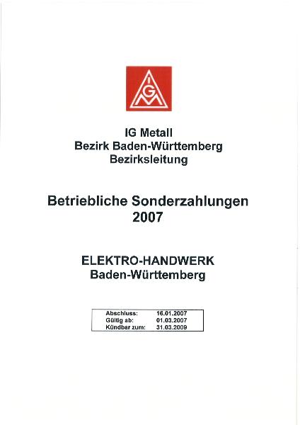 Elektro-Handwerk: Betriebliche Sonderzahlungen